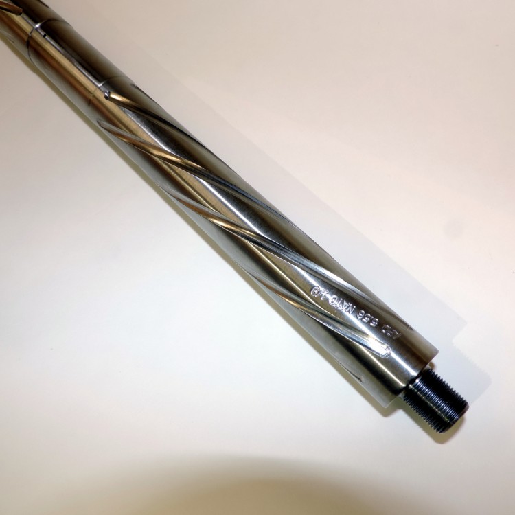 ARD AR15 5.56 stainless steel Spiral FLUTED THREADED bull 1 9 twist barrel 16" upper part ar15